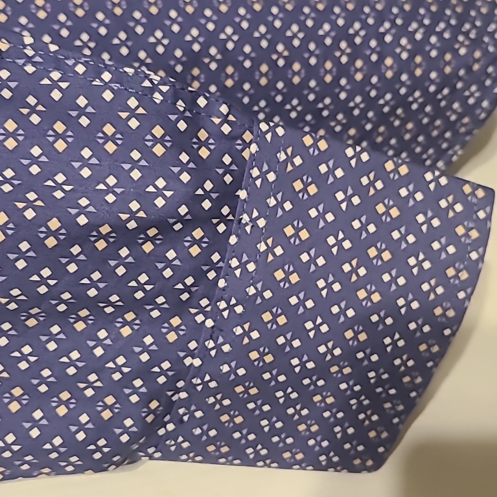ELY CATTLEMAN MENS BLUE PATTERN LONG SLEEVE WESTERN SHIRT BIG AND TALL SIZE XXL - Picture 5 of 8